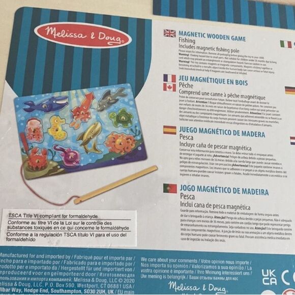 Melissa & Doug Ocean Adventure Magnetic Puzzle Fishing Game Wooden Learning - Picture 3 of 3